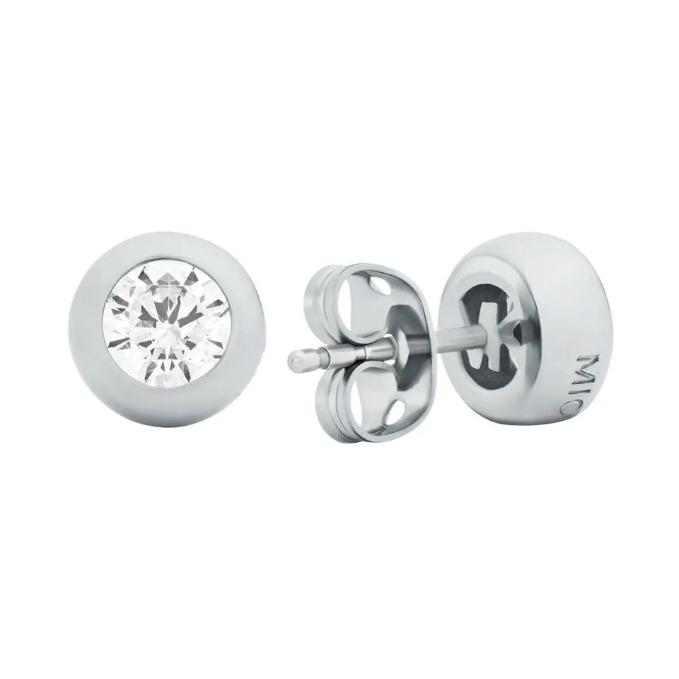 Michael Kors Ladies Brilliance Round Stone Set Stud Earrings