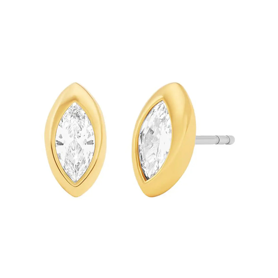 Michael Kors Ladies Brilliance Marquise Stone Set Stud Earrings