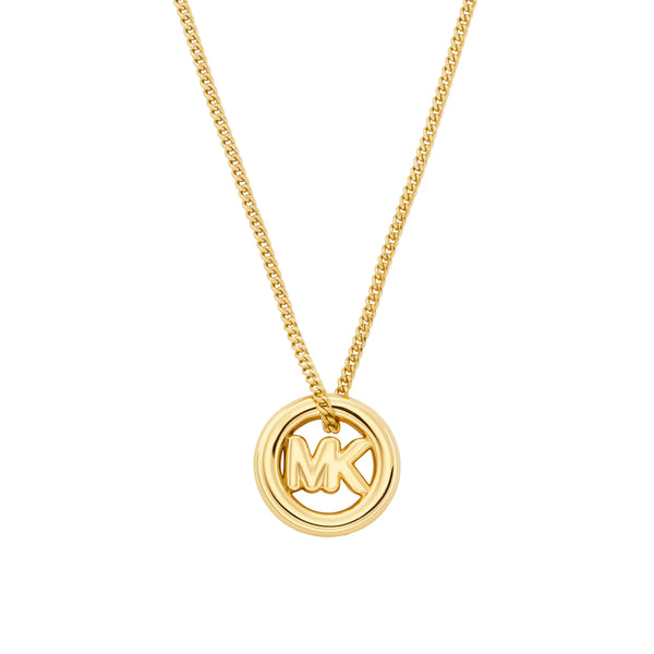 Michael Kors Ladies Premium Gold Tone MK Necklace
