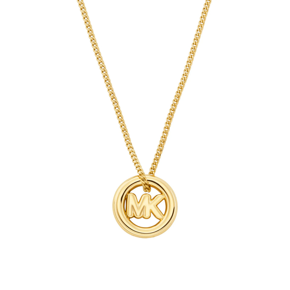 Michael Kors Ladies Premium Gold Tone MK Necklace