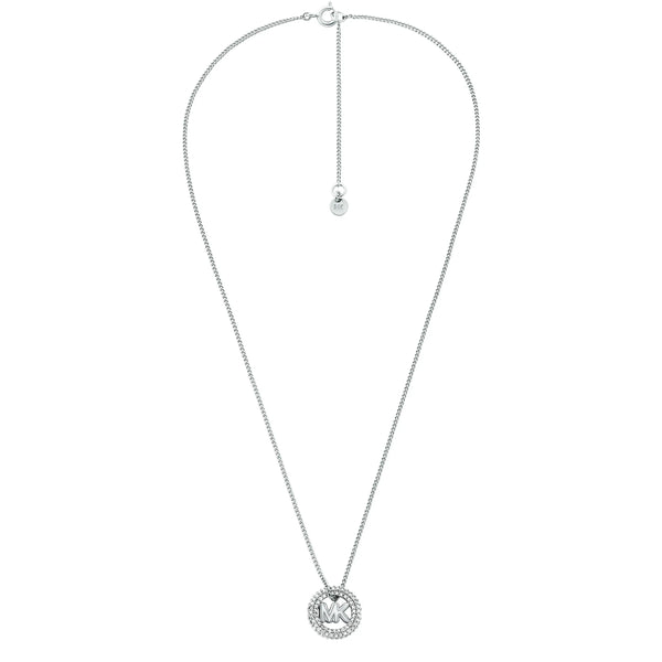 Michael Kors Ladies Premium Stone Set Circle MK Necklace