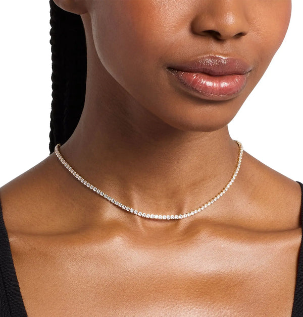 Michael Kors Ladies Brilliance Gold Toned Stone Set Chain Necklace