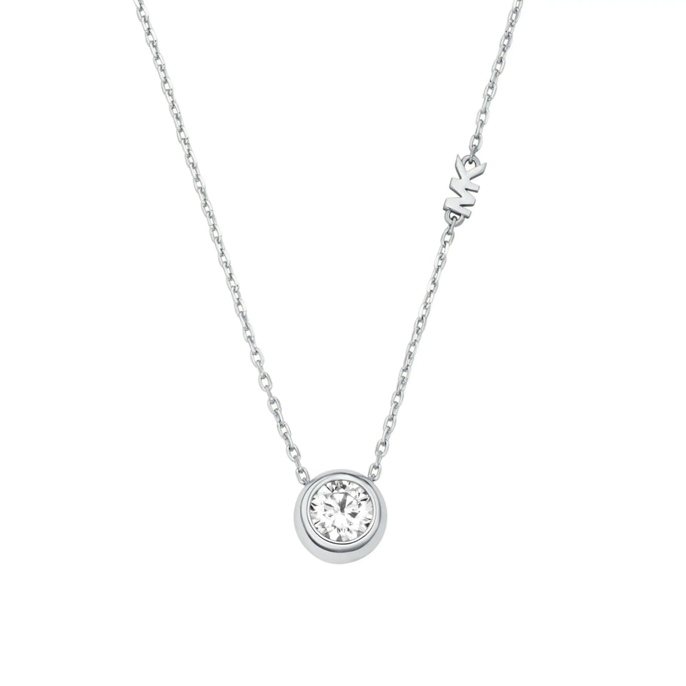 Michael Kors Ladies Brilliance Round Stone Set Necklace