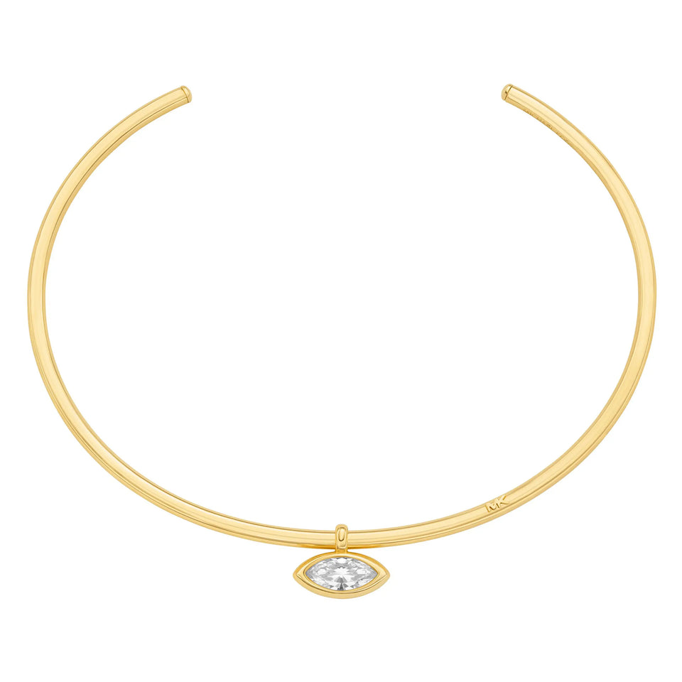 Michael Kors Ladies Brilliance Gold Toned Choker Necklace