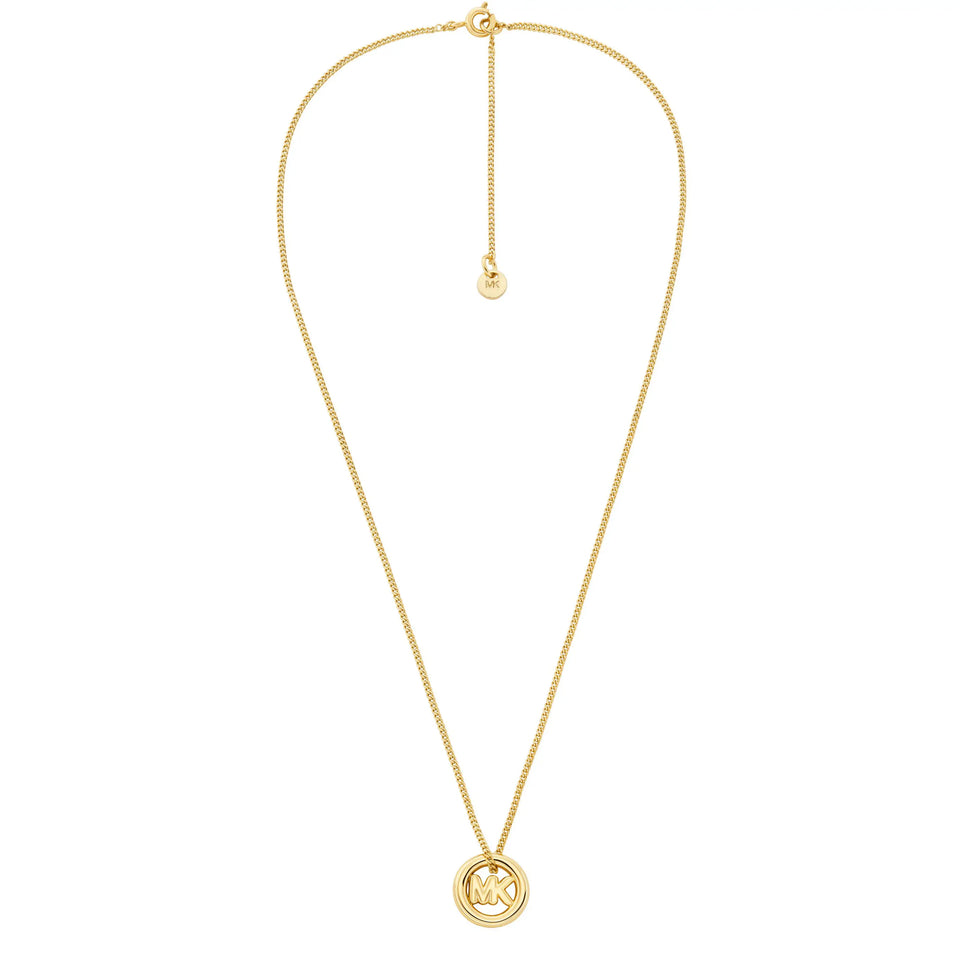 Michael Kors Ladies Premium Gold Tone MK Necklace