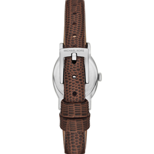 Michael Kors Ladies Maude Brown Dial Leather Strap Watch