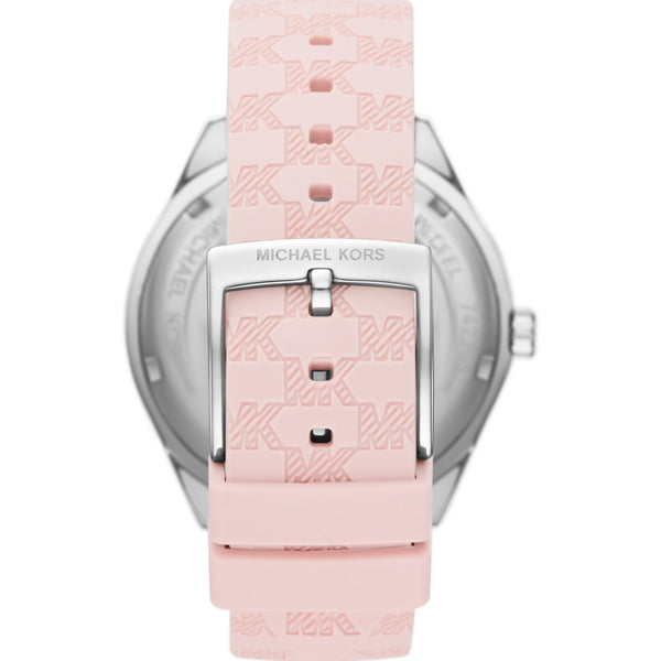 Michael Kors Ladies' Jessa Stone Set Pink Silicone Strap Watch