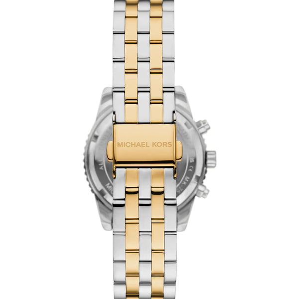 Michael Kors Ladies Bryant Silver Dial Two Tone Bracelet Watch