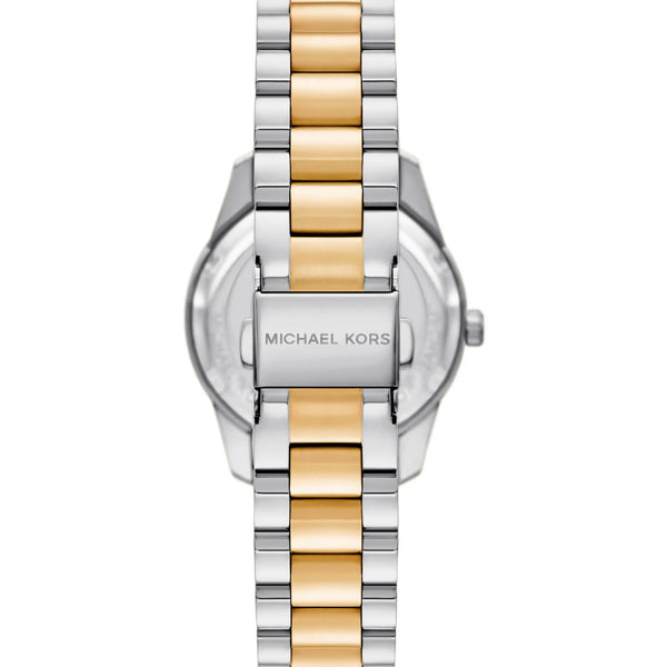Michael Kors Ladies Lexington Green Dial Two Tone Watch