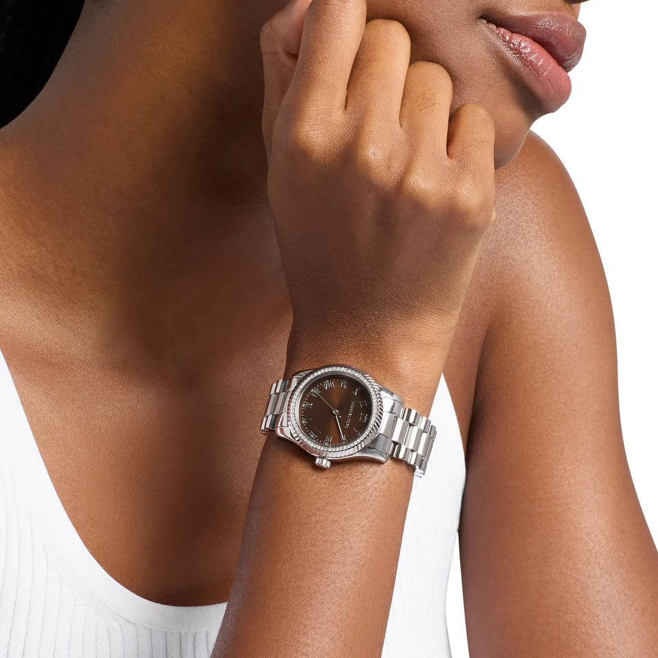 Michael Kors Ladies Lexington Brown Dial Bracelet Watch