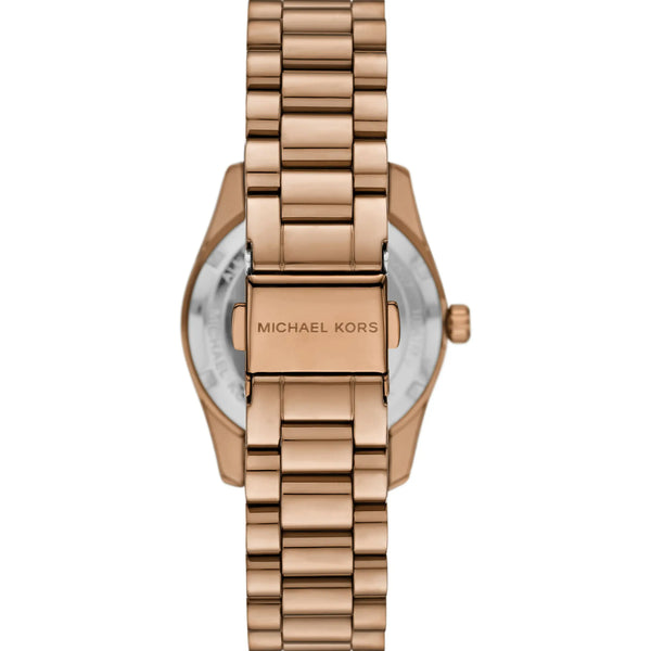 Michael Kors Ladies Lexington Beige Gold Bracelet Watch