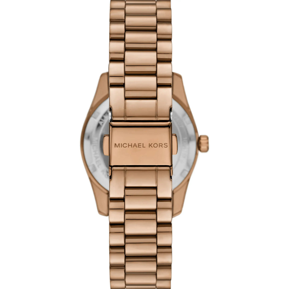 Michael Kors Ladies Lexington Beige Gold Bracelet Watch