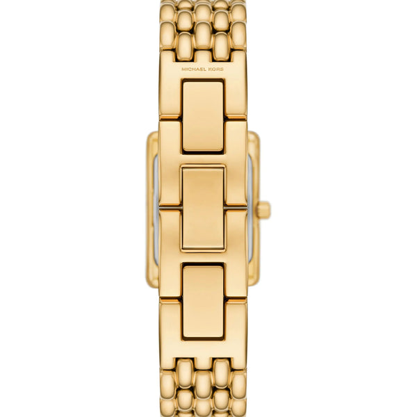 Michael Kors Ladies Essex Green Dial Gold Tone Bracelet Watch