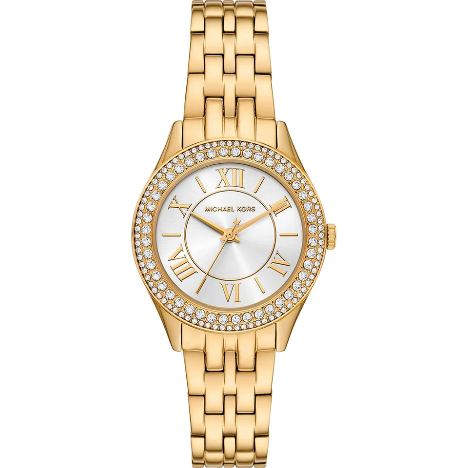 Michael Kors Ladies Harlowe Gold PVD Plated Bracelet Watch