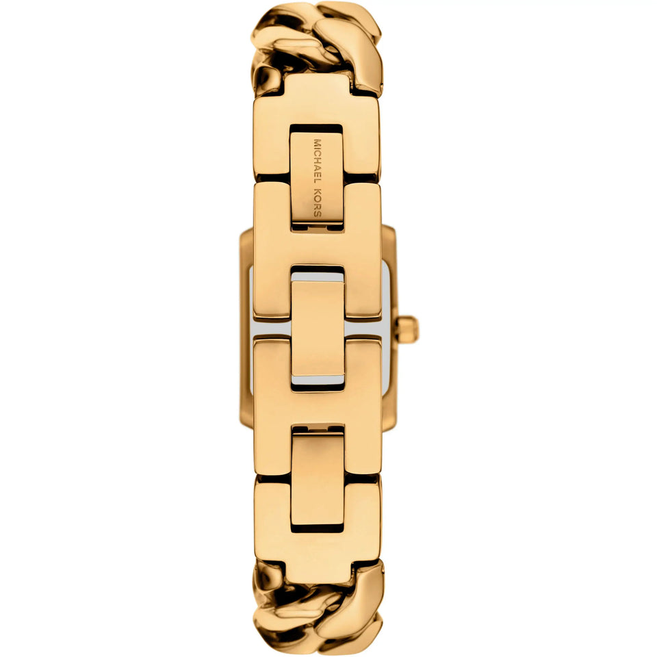 Michael Kors Ladies Georgie Gold Toned Watch & Bracelet Gift Set