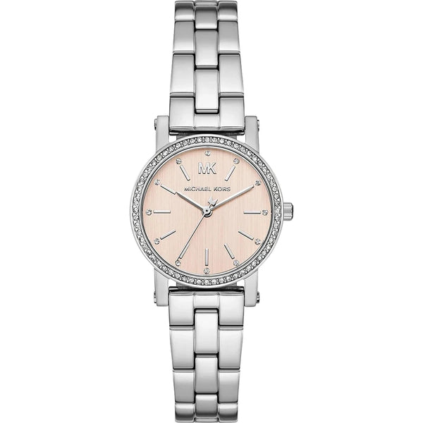 Michael Kors Ladies Corey 28mm Pink Dial Bracelet Watch