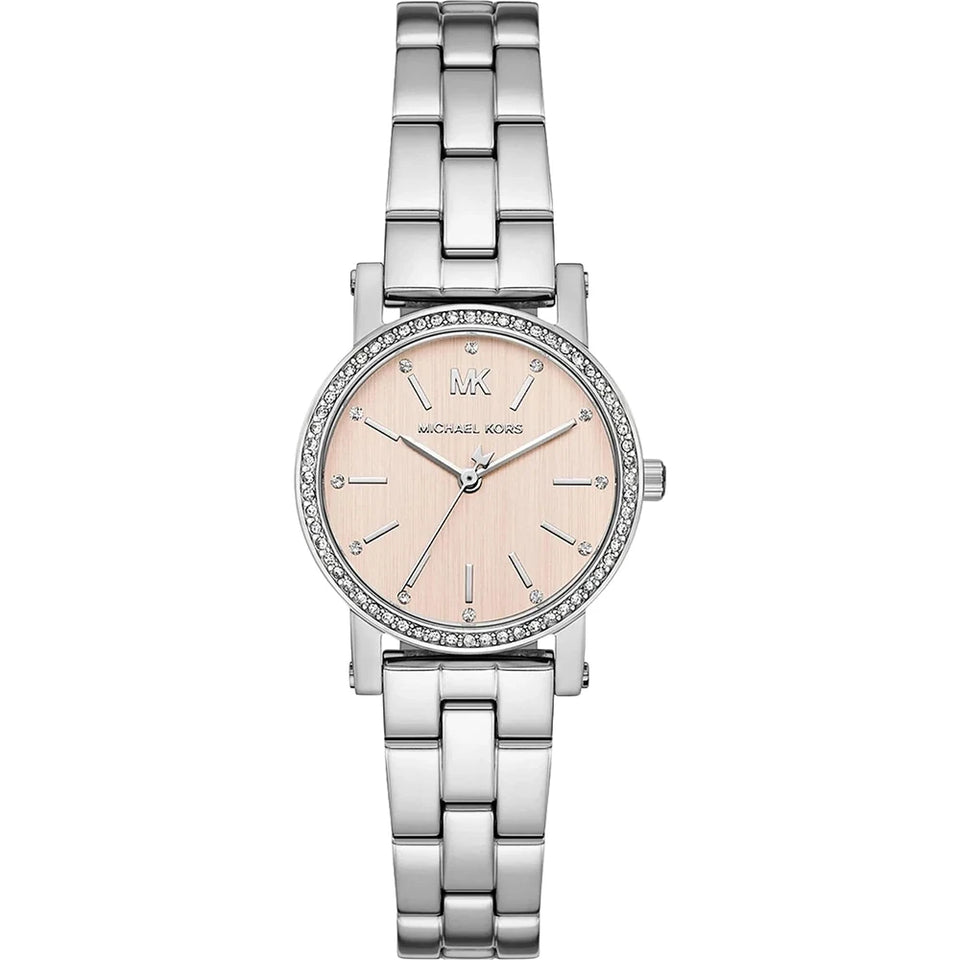 Michael Kors Ladies Corey 28mm Pink Dial Bracelet Watch