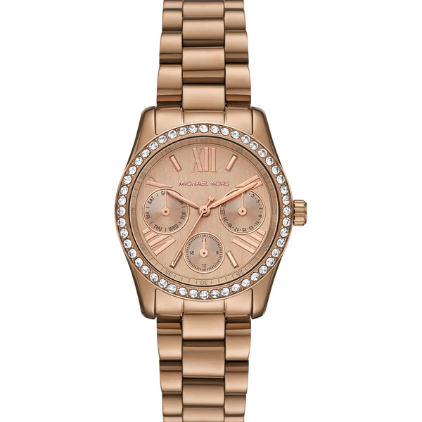 Michael Kors Ladies Lexington Beige Gold Bracelet Watch