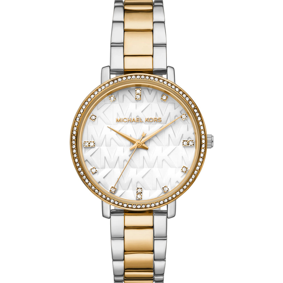 Michael Kors Ladies Pyper Two Tone Bracelet Watch