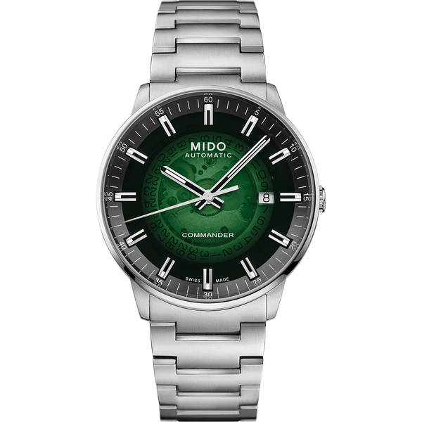 MIDO Men's 40mm Commander Gradient Green Dial Automatic Watch