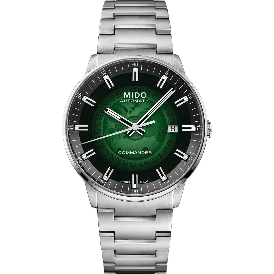 MIDO Men's 40mm Commander Gradient Green Dial Automatic Watch