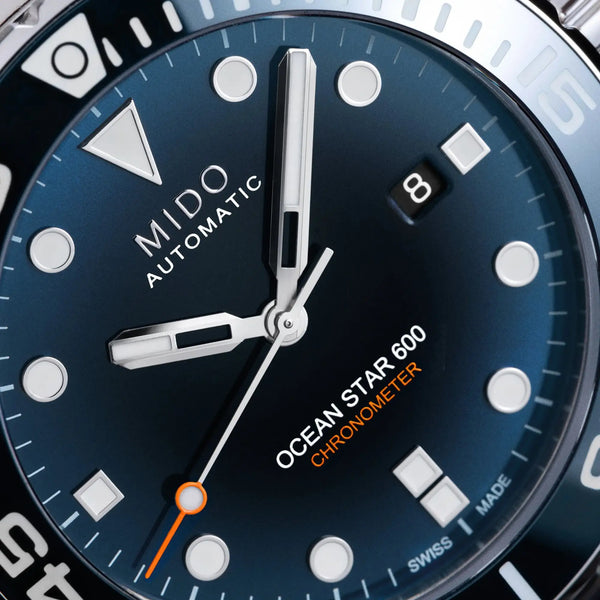 MIDO Men's Ocean Star 600 44mm Chronometer Blue Dial Automatic Watch