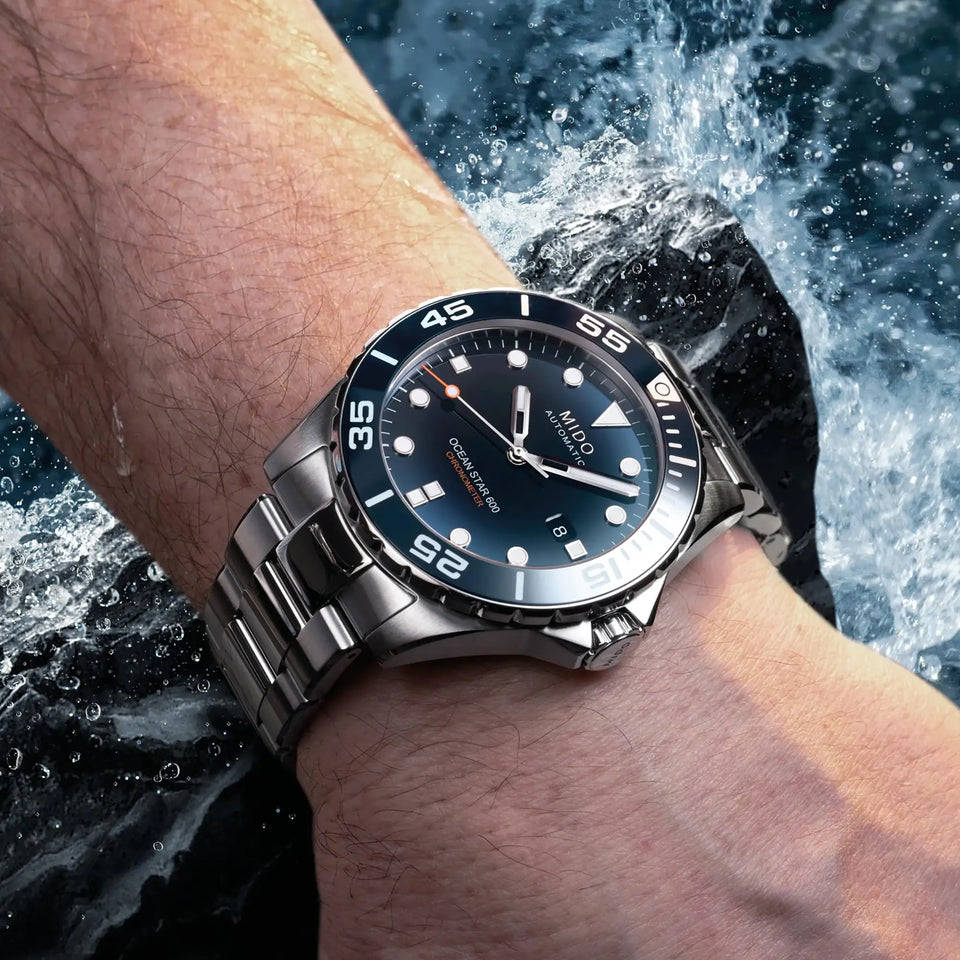 MIDO Men's Ocean Star 600 44mm Chronometer Blue Dial Automatic Watch