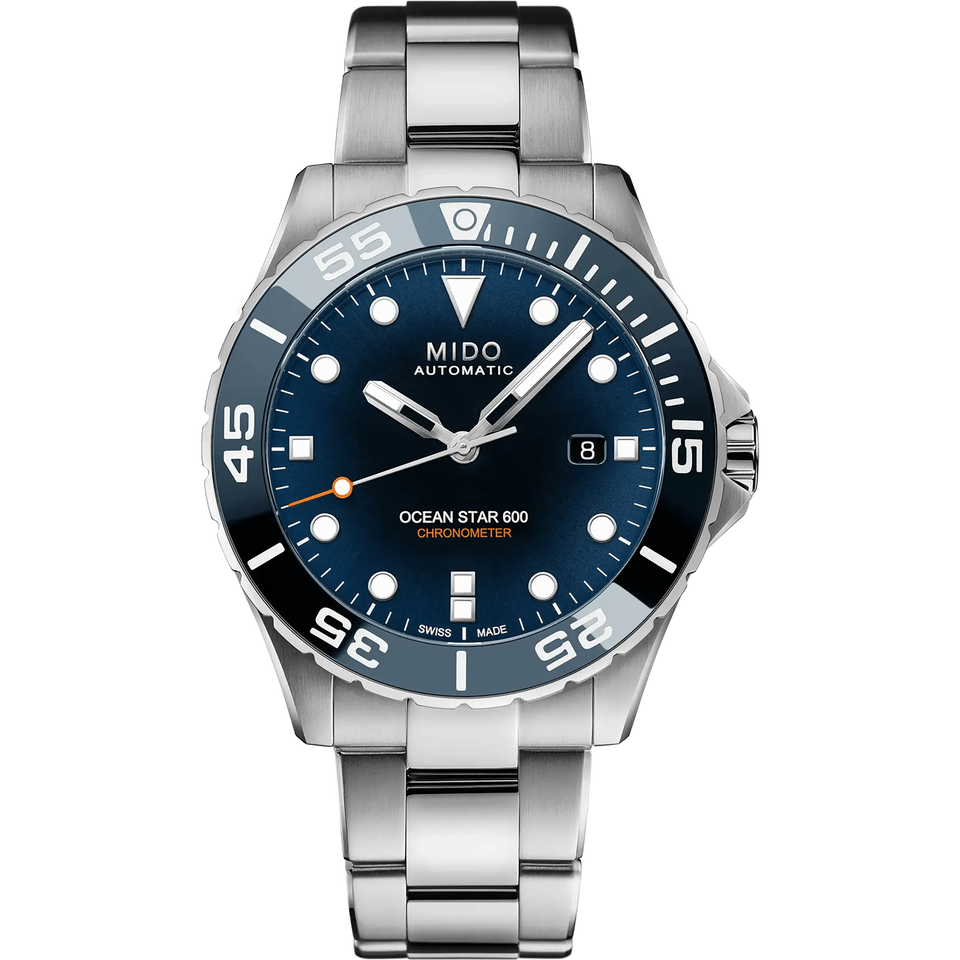 MIDO Men's Ocean Star 600 44mm Chronometer Blue Dial Automatic Watch