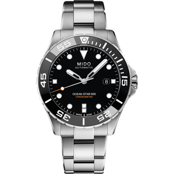 MIDO Men's Ocean Star 600 44mm Chronometer Black Dial Automatic Watch