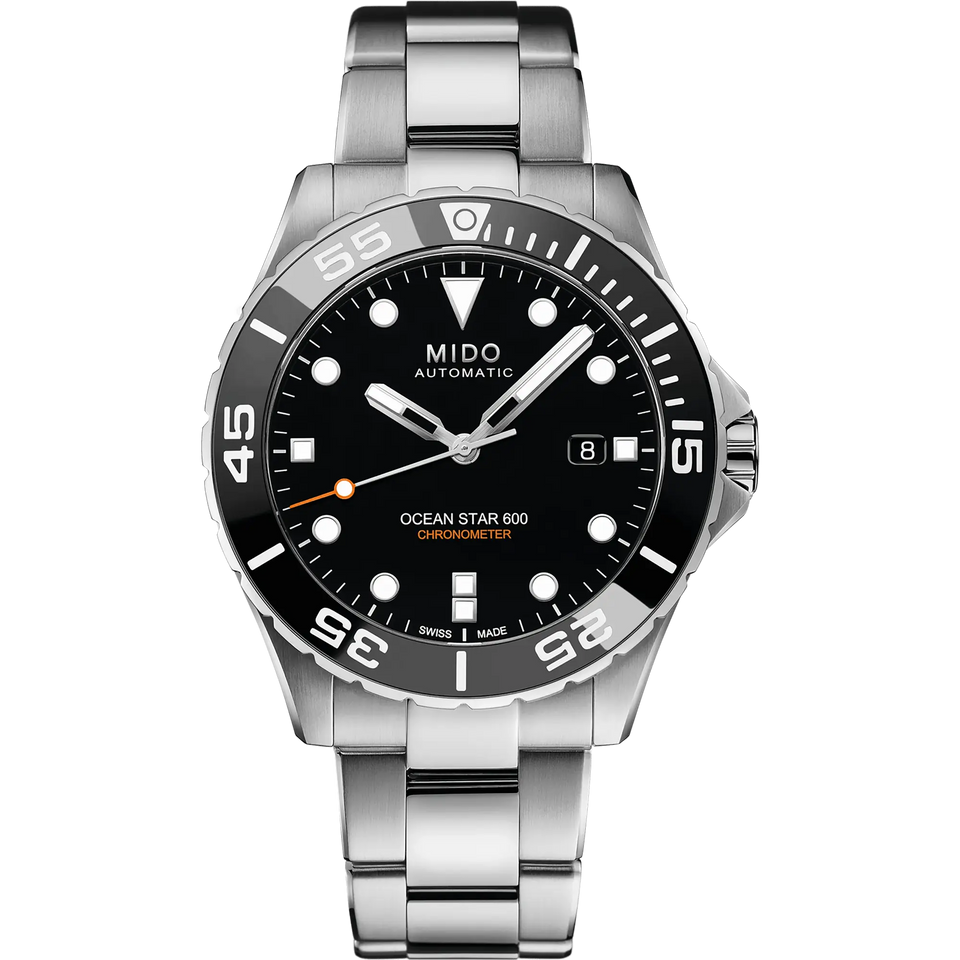 MIDO Men's Ocean Star 600 44mm Chronometer Black Dial Automatic Watch