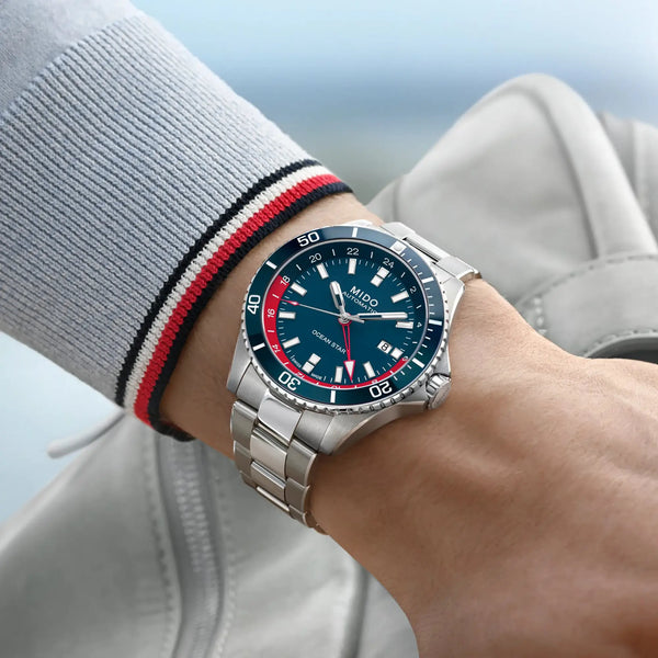 MIDO Men's Ocean Star GMT Blue Dial 44mm Automatic Special Edition Watch