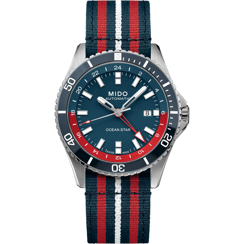 MIDO Men's Ocean Star GMT Blue Dial 44mm Automatic Special Edition Watch