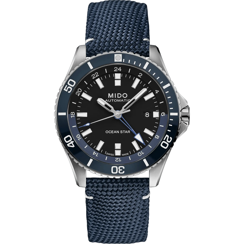 MIDO Men's Ocean Star GMT 44mm Automatic Blue Watch