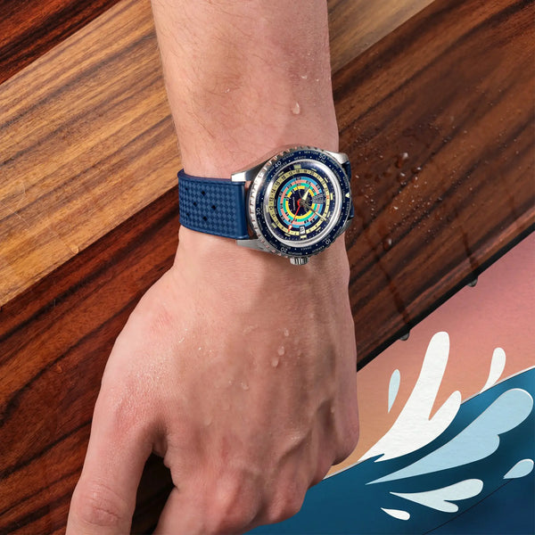 MIDO Men's Ocean Start Decompression Worldtimer 40mm Blue Watch