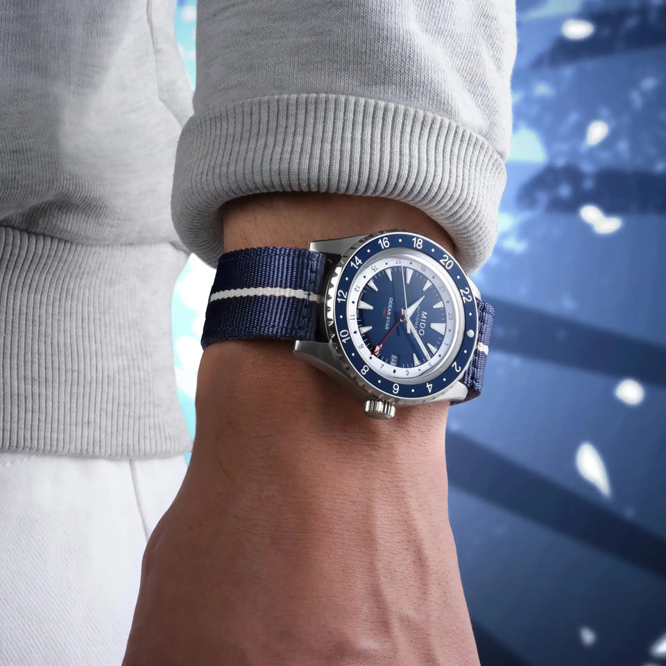 MIDO Men's Ocean Star GMT Dark Blue 41mm Automatic Watch