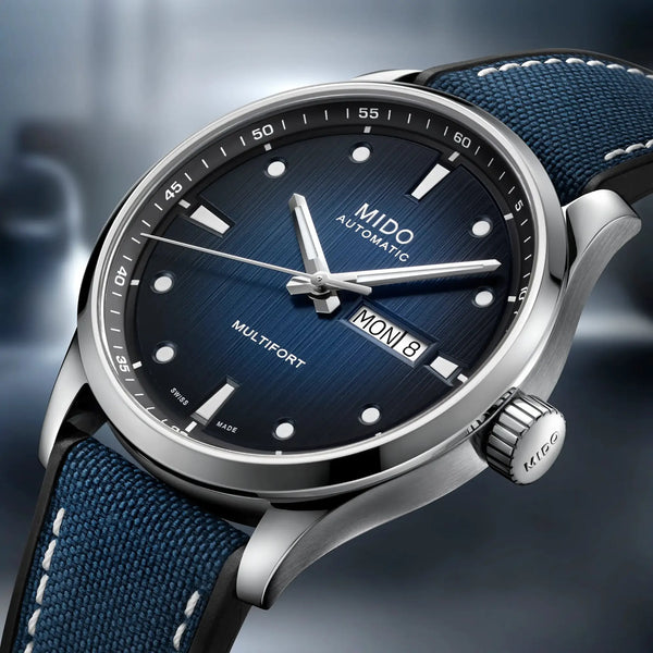 MIDO Mens Multifort M Blue Automatic 42mm Watch