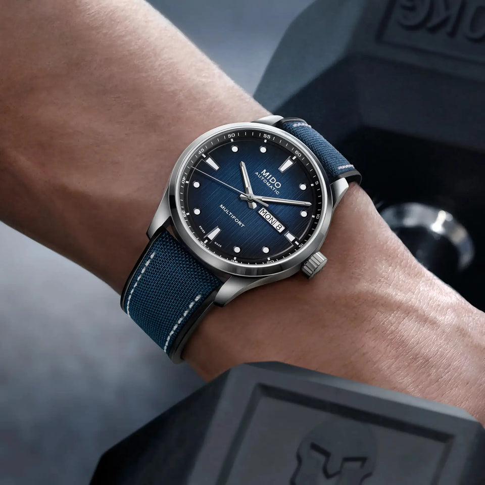 MIDO Mens Multifort M Blue Automatic 42mm Watch