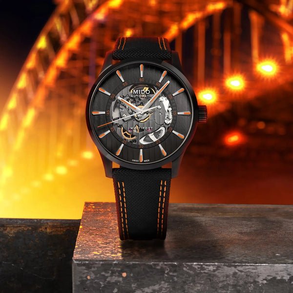 MIDO Multifort Skeleton Vertigo 42mm Automatic Black Watch