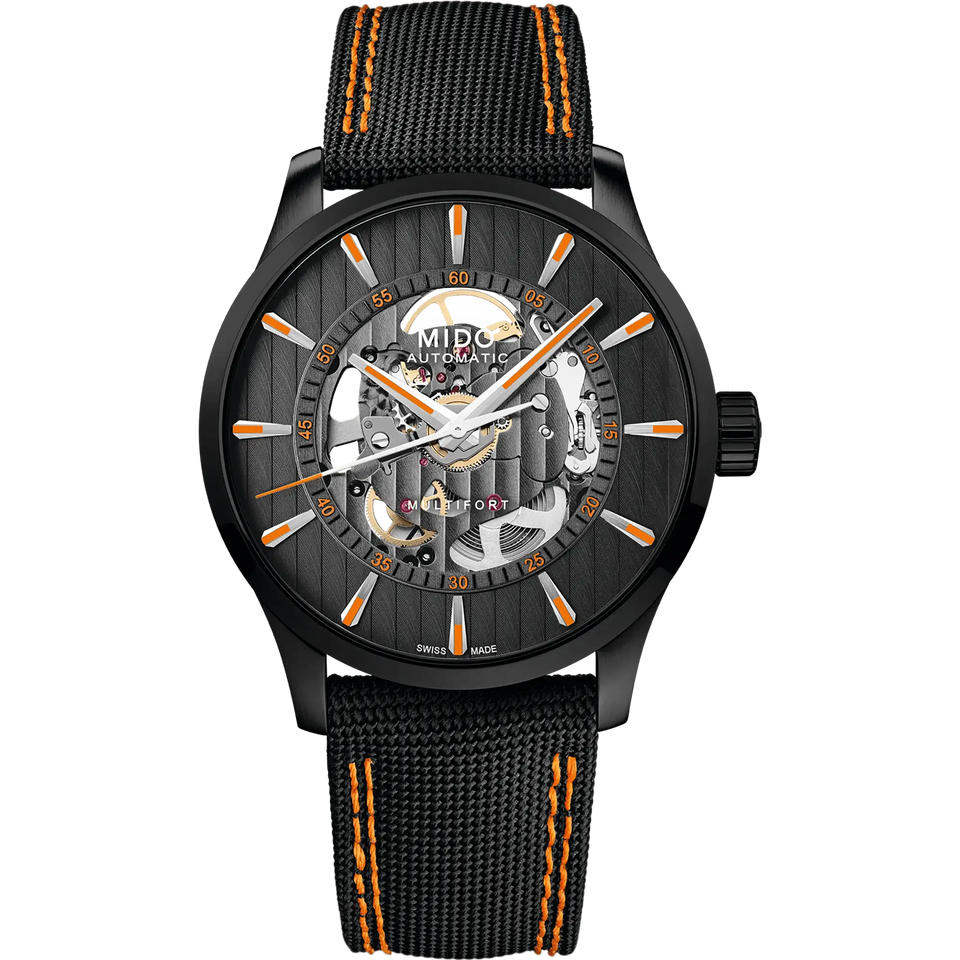 MIDO Multifort Skeleton Vertigo 42mm Automatic Black Watch