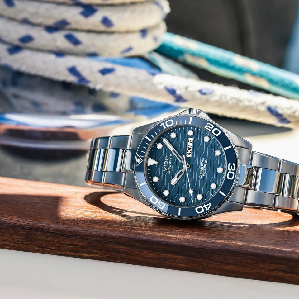 MIDO Men's Ocean Star 200 Blue Dial 42mm Automatic Watch