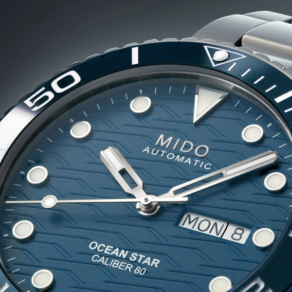 MIDO Men's Ocean Star 200 Blue Dial 42mm Automatic Watch