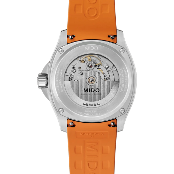 MIDO Men's Multifort TV Big Date 40mm Orange Automatic Watch