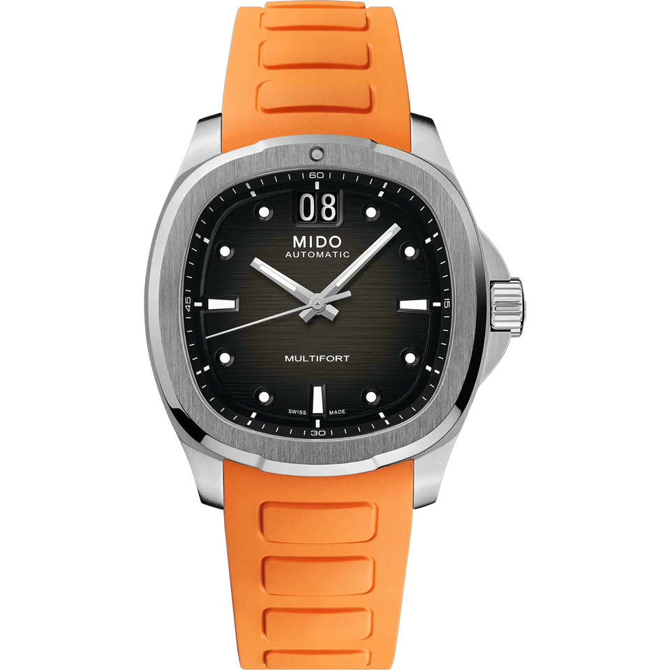 MIDO Men's Multifort TV Big Date 40mm Orange Automatic Watch