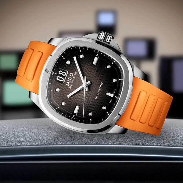 MIDO Men's Multifort TV Big Date 40mm Orange Automatic Watch
