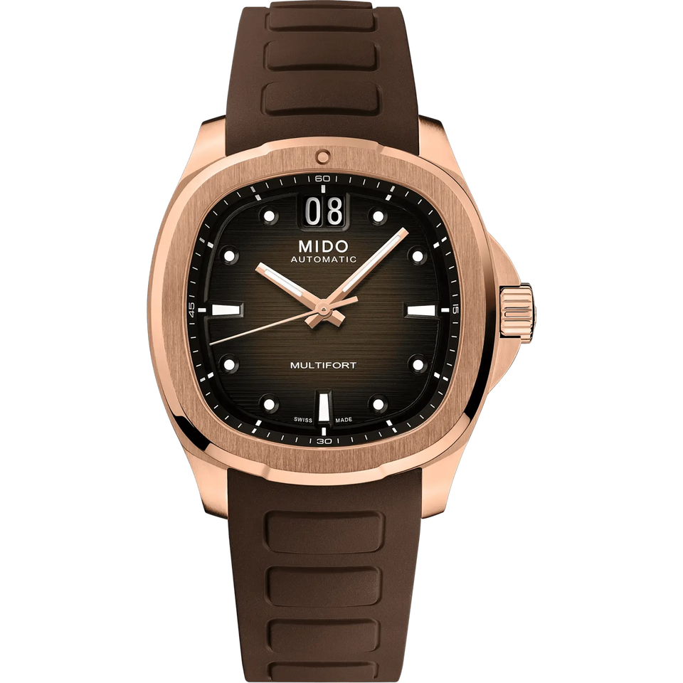 MIDO Mens Multifort TV Big Date 40mm Brown Automatic Watch
