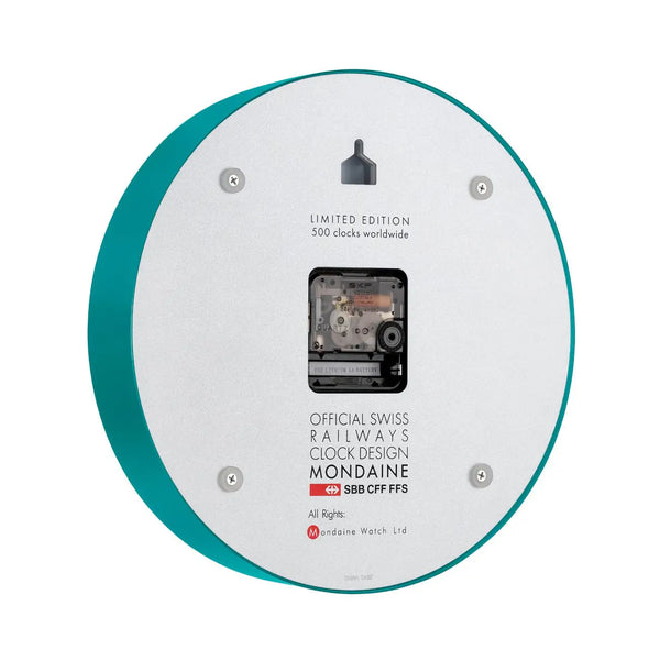 Mondaine Limited Edition Teal 25cm Wall Clock