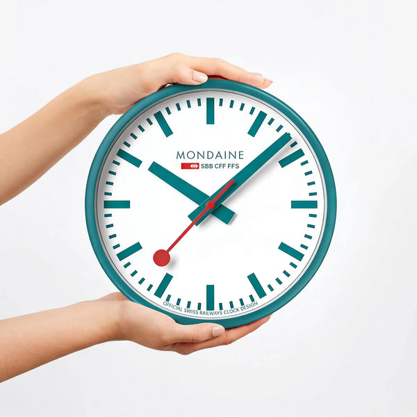 Mondaine Limited Edition Teal 25cm Wall Clock