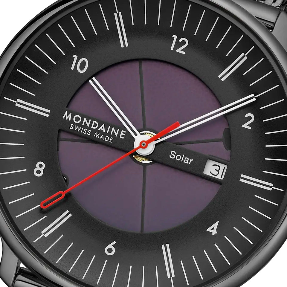 Mondaine Men's Doppio Skeleton Edition Solar Mesh Bracelet Watch