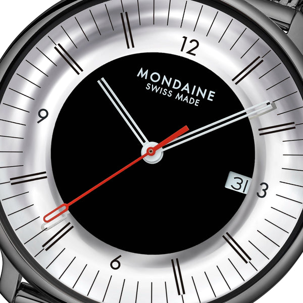 Mondaine Men's Doppio Mirror Edition Mesh Bracelet Watch