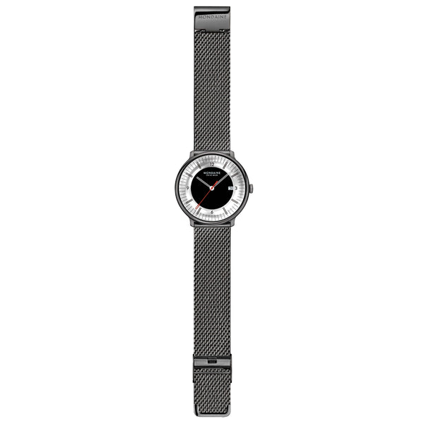 Mondaine Men's Doppio Mirror Edition Mesh Bracelet Watch